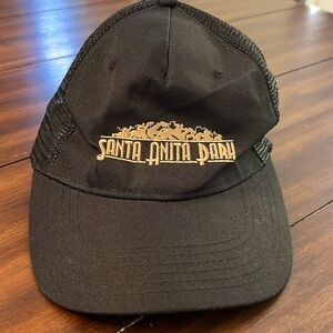 Vintage Santa Anita Park black baseball cap Budweiser logo one size adjustable